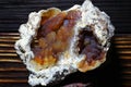 A sample of sinter chalcedony with large spherulites Royalty Free Stock Photo