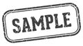 sample stamp. sample rectangular stamp on white background Royalty Free Stock Photo