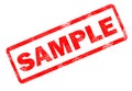 Sample stamp on white background. Royalty Free Stock Photo