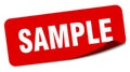 sample sticker. sample label