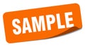 sample sticker. sample label
