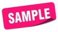 sample sticker. sample label