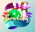 Sample text. bowling ball abstract background