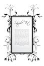 Sample text in floral frame Royalty Free Stock Photo