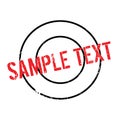 Sample Text rubber stamp