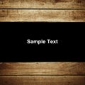 Sample text on wood plank background Royalty Free Stock Photo