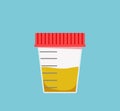 Sample of urine test vector illustration. Containers for analysis Royalty Free Stock Photo