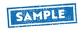 Sample vintage blue stamp tag banner vector