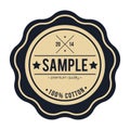 sample vintage label. Vector illustration decorative design