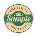 sample vintage label. Vector illustration decorative design