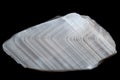 A sample of white striped zonal calcite