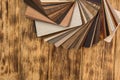 Sample of wood laminated chipboard for furniture design