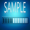 Sample word with blue loading bar Royalty Free Stock Photo