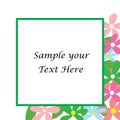 Sample your text here card with colorful flower Royalty Free Stock Photo