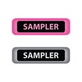 Sampler button. Vector illustration decorative background design Royalty Free Stock Photo