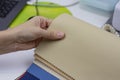 Samples of artificial leather for sewing Royalty Free Stock Photo