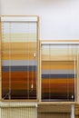 Samples of blinds for windows in the store Royalty Free Stock Photo