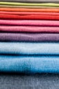 Samples of colored cloth