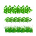 Samples of green leaves in vector format