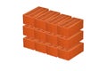 Samples of hollow bricks. factory products