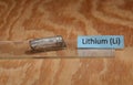 Samples of the periodic element  No 3 Lithium Royalty Free Stock Photo