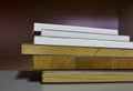 Samples of solid wood, wooden furniture MDF and fiberboards. Building Material for Construction. Wood,Timber and Lumber. Plywood