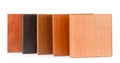 Samples of stained wood Royalty Free Stock Photo