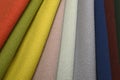 Samples of textiles of different colors Royalty Free Stock Photo