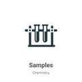 Samples vector icon on white background. Flat vector samples icon symbol sign from modern chemistry collection for mobile concept