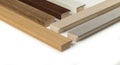 Samples of wooden molding Royalty Free Stock Photo