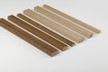 Samples of wooden molding Royalty Free Stock Photo