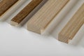 Samples of wooden molding Royalty Free Stock Photo