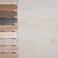 Samples of wooden skirting boards for different types of floors. Interior Design. Repair and construction of the house. Royalty Free Stock Photo