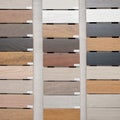 Samples of wooden skirting boards for different types of floors. Interior Design. Repair and construction