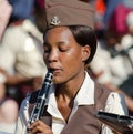 SAMS band clarinetist concentrating