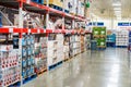 Sams Club warehouse shelves full of merchandise Royalty Free Stock Photo