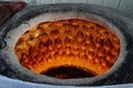 The samsa in tandoor. Royalty Free Stock Photo