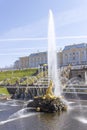 Samson fountain in front of the Grand Cascade of Fountains in Peterhof