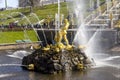 Samson fountain in front of the Grand Cascade of Fountains in Peterhof