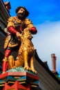 Samson fountain Simsonbrunnen on the Kramgasse in the Old City of Bern, Switzerland Royalty Free Stock Photo