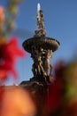 Samson Fountain on the square in Ceske Budejovice Czech Republic