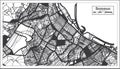 Samsun Turkey City Map in Black and White Color in Retro Style. Outline Map