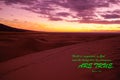 Bible verse and sunset Great Sandunes Royalty Free Stock Photo