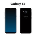 Samsung galaxy S8 isolated on white background vector illustration