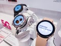 Samsung galaxy smart watches on display in store