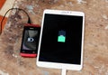 Samsung tablet and nokia mobile phone charging