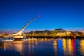 Samuel Becket Bridge at sunset in Dublin, Ireland. Beautiful architecture