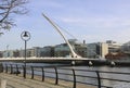 Samuel Beckett Bridge accross river Liffey