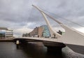 Samuel Beckett Bridge over Liffey River, Dublin, Ireland Royalty Free Stock Photo