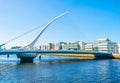 Samuel Beckett bridge over river Liffey in Dublin, Ireland Royalty Free Stock Photo